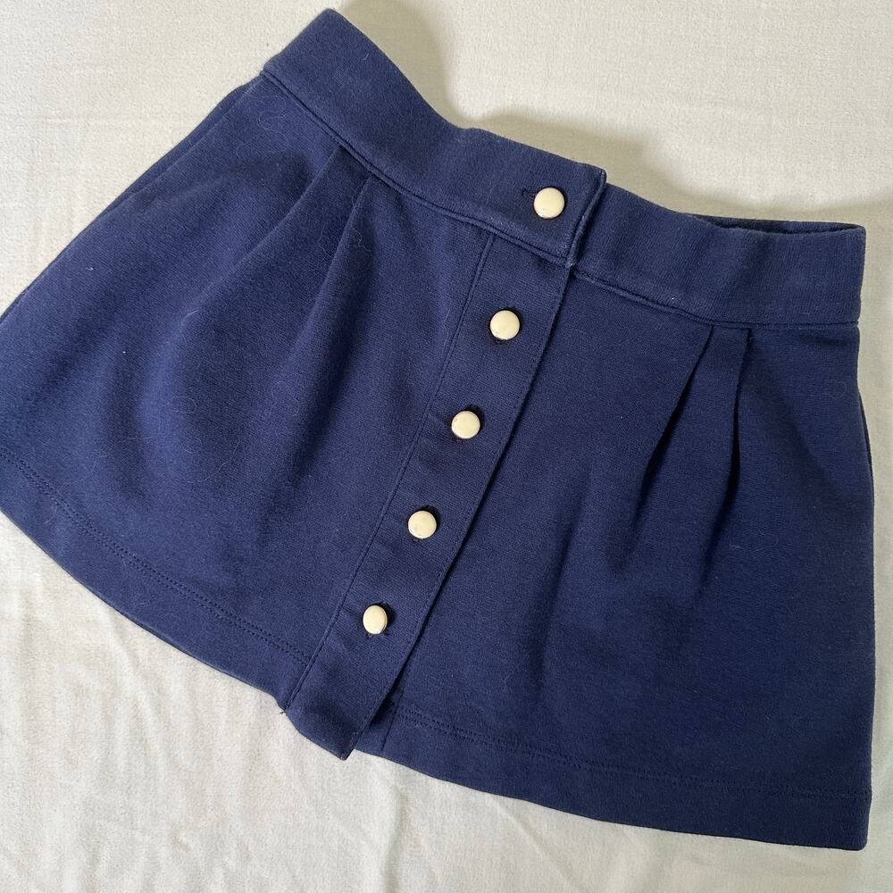 Janie and Jack Navy Blue Button Down A Line Skirt Sz 2T